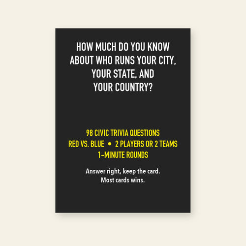 My Vote Will Count Card Game