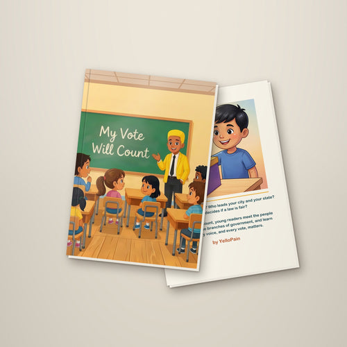 Front and back cover of the My Vote Will Count paperback